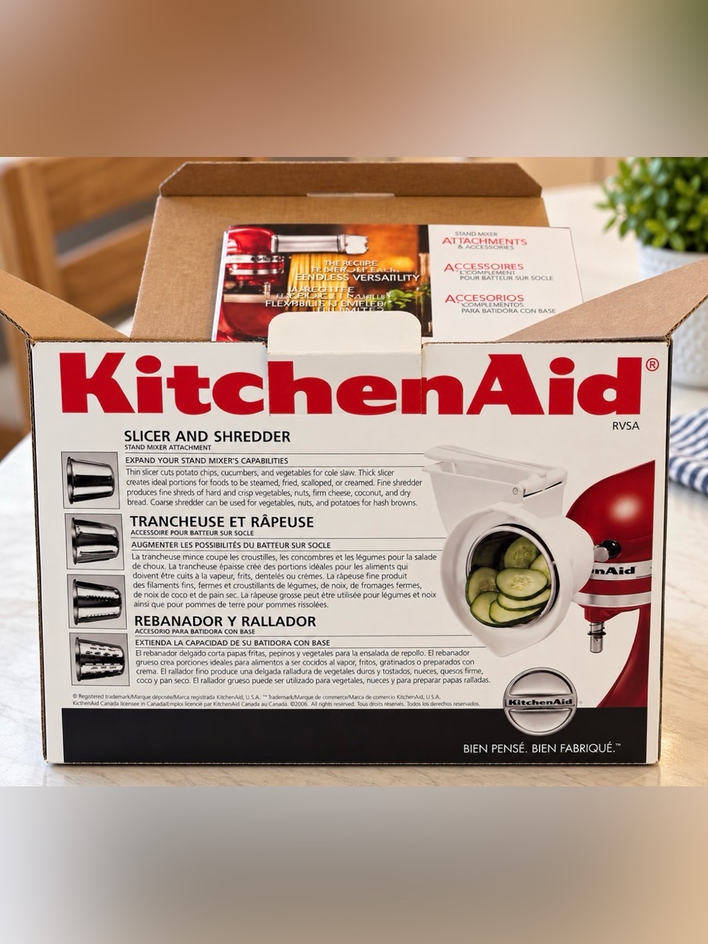 NIB KitchenAid Rotor Slicer Shredder
Stand Mixer Attachment